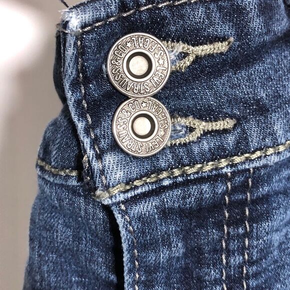 LEVI’S Jeans Womens 8 Blue 529 Curvy Skinny Leg Double Button No Gap - Picture 15 of 15